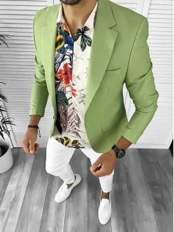 Sacou barbati slim fit VERDE CU MIC DEFECT DEF9123 P18-1.3 Sacou barbati slim fit VERDE CU MIC DEFECT DEF9123 P18-1.3